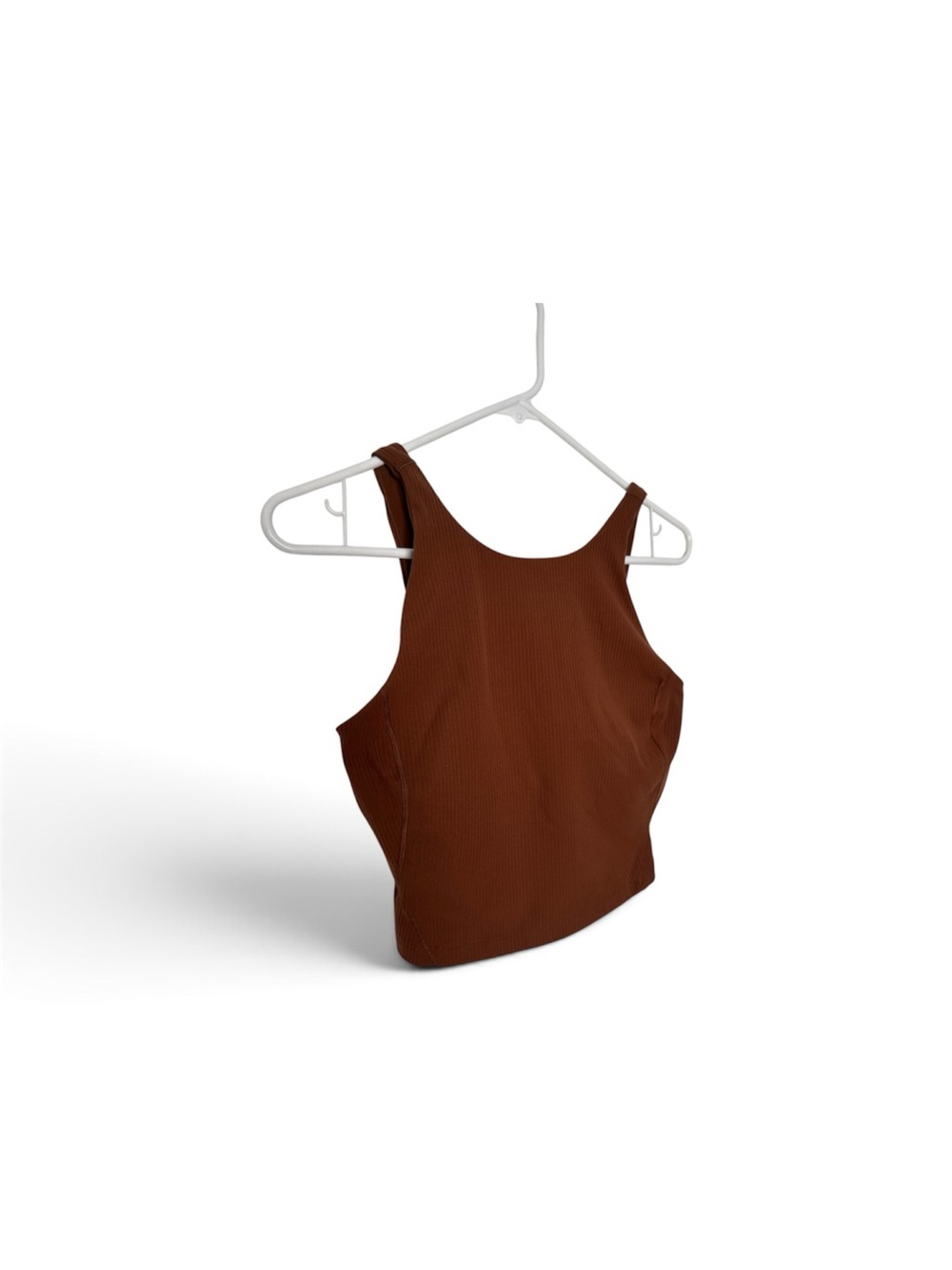 Lululemon Brown Ribbed High-Neck Women’s Tank Top sports bra